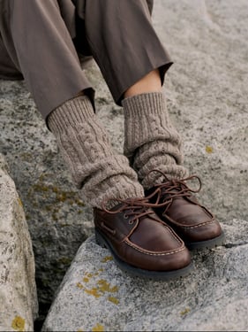 Whitby Leg Warmers in Slate