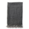 Montauk Linen Throw Blanket   Charcoal
