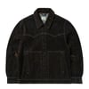 Aries Worn Flock Denim Car Coat Green