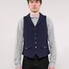 IMMORTAL Silverstone Navy Waffle Waistcoat