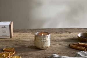 nkuku Mandarin & Clove 1 Wick Scented Candle | Candles & Home Fragrance | Antique Gold