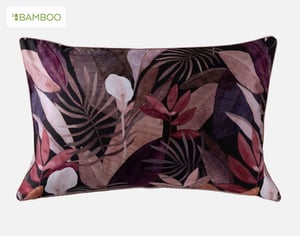 QE Home Anguilla Tropical Pillow Sham, Botanical, Purple, King