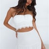 Little Details Strapless Crop Top White