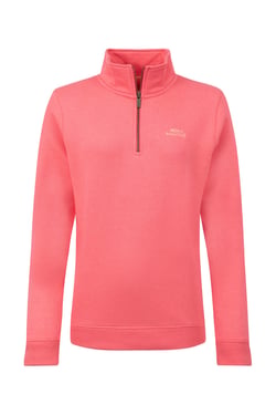 Weird Fish Avery 1/4 Zip Sweatshirt Flamingo Size 8