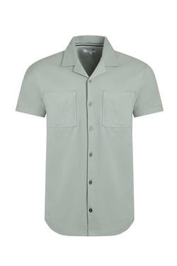 Weird Fish Wooster Crepe Knit Shirt Limestone Size S