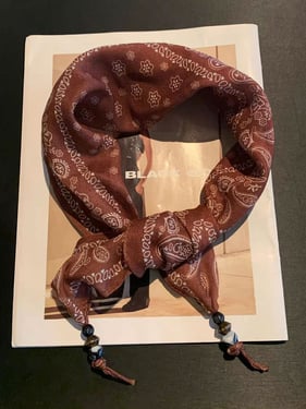 Bohemian Floral Multi-Functional Silk Scarf - Russet Print / One Size