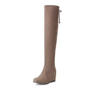 DREAM PAIRS Thigh High Wedges Boots