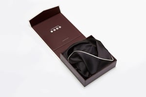 Charcoal Pure Silk Pillowcase - Super King / Ivory