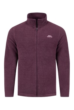 Weird Fish Merrill Full Zip Textured Fleece Aubergine Size S