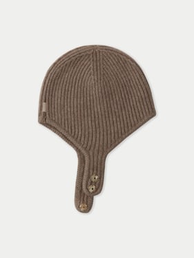 Organic Color Knitted Aviator Cap - One Size / taupe / AK154-57/0000