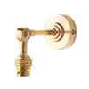 Mini elbow wall fitting in antiqued brass