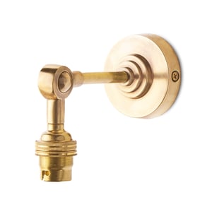 Mini elbow wall fitting in antiqued brass