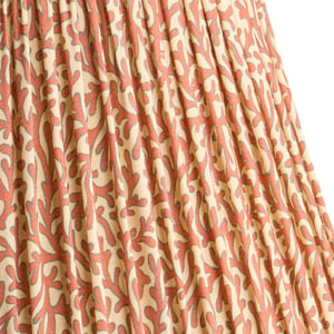 35cm straight empire shade in red aqua Tuffley gathered cotton by GP & J Baker