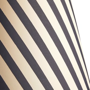 30cm straight empire shade in jet stripes hand painted card