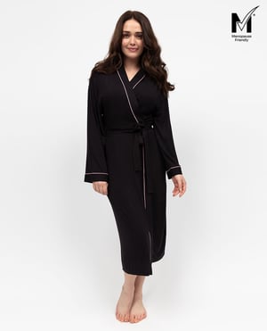 Bonnie Womens Jersey Long Dressing Gown - 28