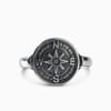 Jeulia "Life's Journey" Compass Sterling Silver Ring