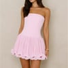 One Martini Strapless Romper Pink