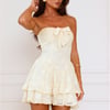 Daisy Dreams Strapless Mini Dress Yellow