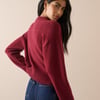 Red Wool Saddle Lily Cardigan