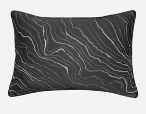 QE Home Palisade Pillow Sham, Geometric, Grey, King