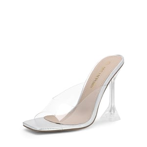 DREAM PAIRS Transparent Stiletto Heel Sandals