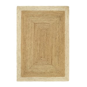 Jute Border Rug Natural White - 160x230cm