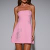 Graceful Spark Strapless Mini Dress Pink