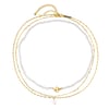 Pearl Layering Necklaces Set Gold Sterling Silver