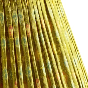 45cm straight empire shade in lemon and lime slub silk