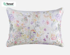 QE Home Gardenglow Floral Pillow Sham, Floral, White, King