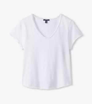 Sadie V-Neck Tee - White