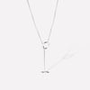 Vine Hoop Snake Bone White Gold Necklace