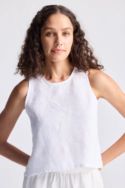 Button Back Embroidered Crop Top - Coconut white / 3XL