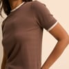 Brown Double Layer T-Shirt