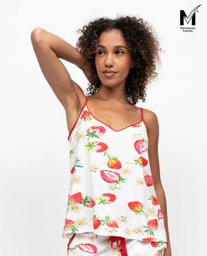 Pippa Womens Strawberry Printed Jersey Cami - 28