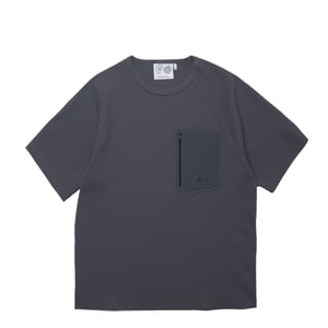 Purple Mountain Observatory Waffle SS Crew Charcoal