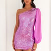 HELLO MOLLY Dancing Diva Sequin Mini Dress Lilac