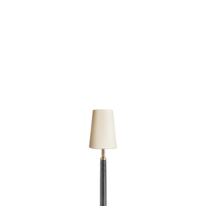 9.5cm tall tapered lampshade with bulb clip in ivory dupion silk
