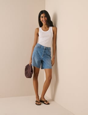 Blue Denim Brockwell Denim Shorts
