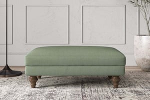 nkuku Deni Dining Footstool | Make To Order | Medium | Brera Linen Natural