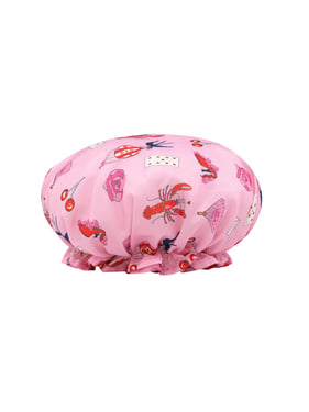 Shower Cap Lobster Love - Pink