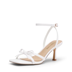DREAM PAIRS Elegant Square Toe Bow heeled Sandal