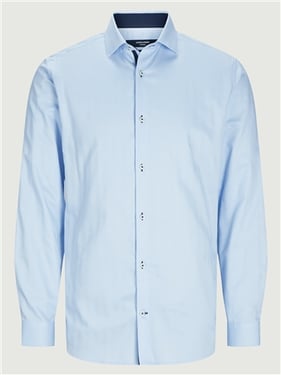 Jack & Jones Parker Detail L/S Shirt - Cashmere Blue - XL
