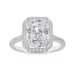 Jeulia Floating Halo Radiant Cut Engagement Ring
