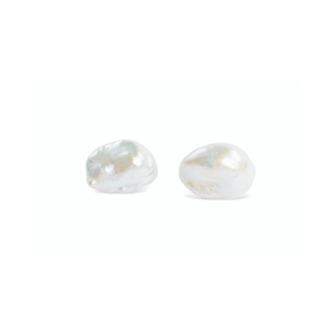 Keshi Stud Earrings White