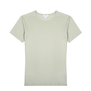 Sunspel Womens Classic T-Shirt Pistachio