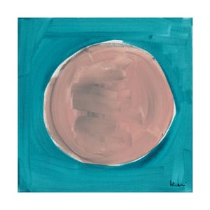 Dot - Teal Mauve Art Print