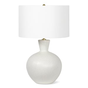 Reyka White Round Ceramic Table Lamp