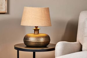 nkuku Lumbu Lamp | Lamps | Small | Antique Brass