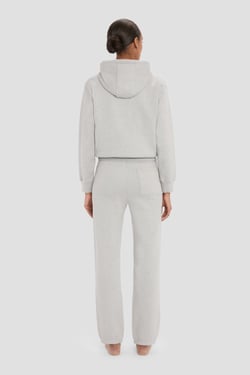 Victoria Beckham Mica Hoodie In Grey Marl - XL - Womens